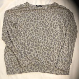 Animal print sweater shirt